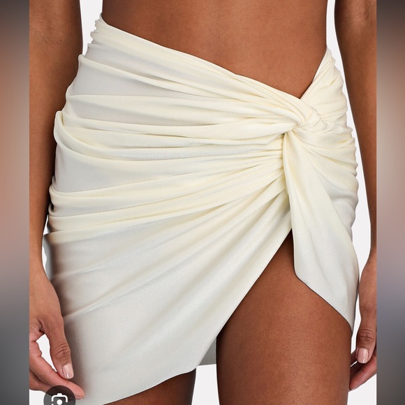 NWT Boabab White Mia Mini Pareo Skirt Sarong Size Small - Picture 3 of 5